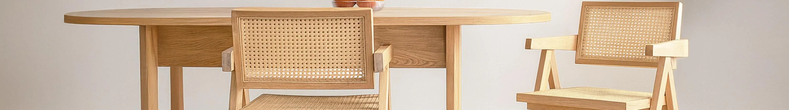 chaises de salle à manger en rotin et bois massif