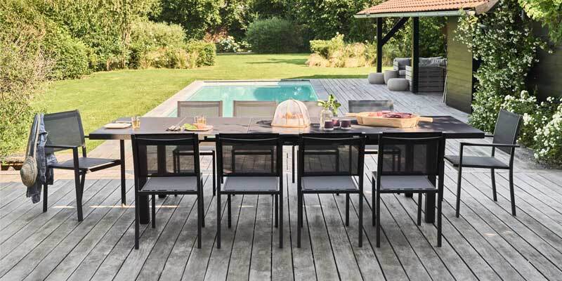Table de jardin extensible pour 8-10 personnes