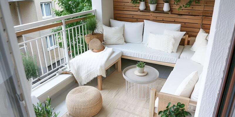balcon cosy à l'abri des regards