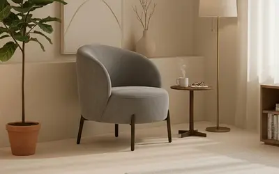 fauteuils de canapé modulable en tissu couleur écru