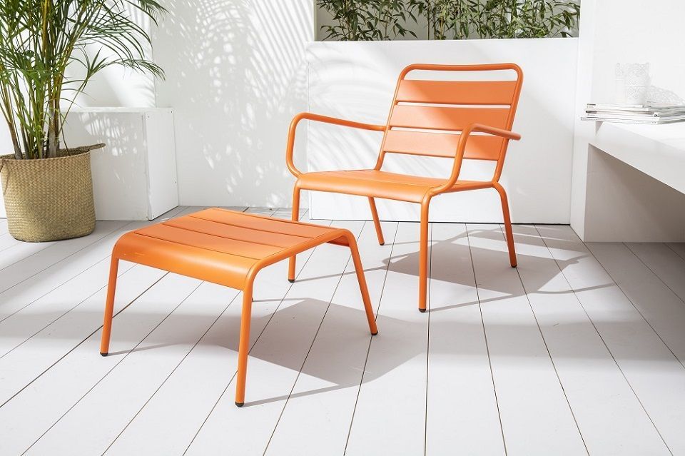 Fauteuil de jardin design orange