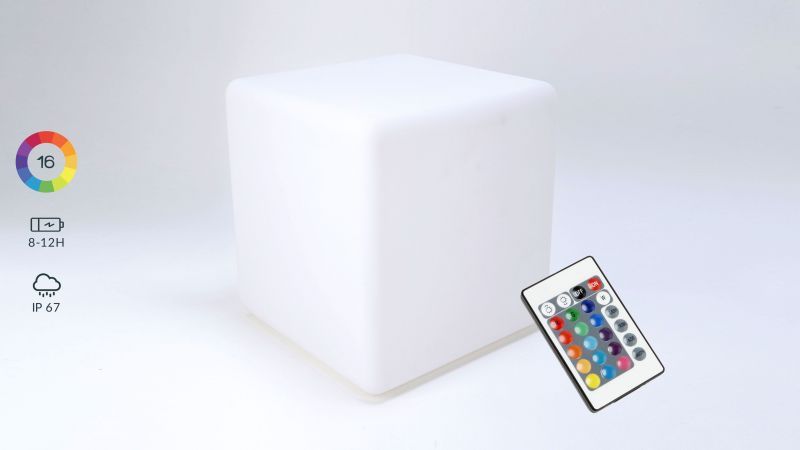 cube LED lumineux rechargeable