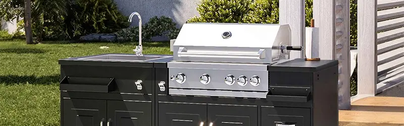 cuisine extérieure compacte avec 2 modules