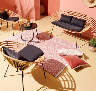 Tendance déco : le salon de jardin en rotin