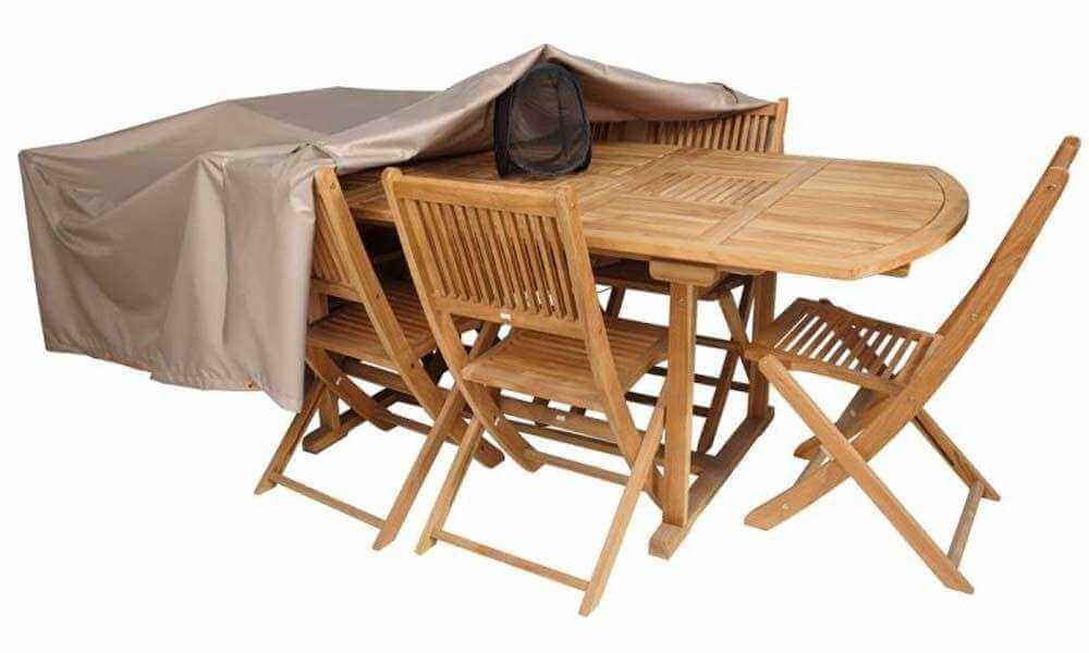 6 chaises Housse bache de protection pour table chaise de jardin 250 cm 